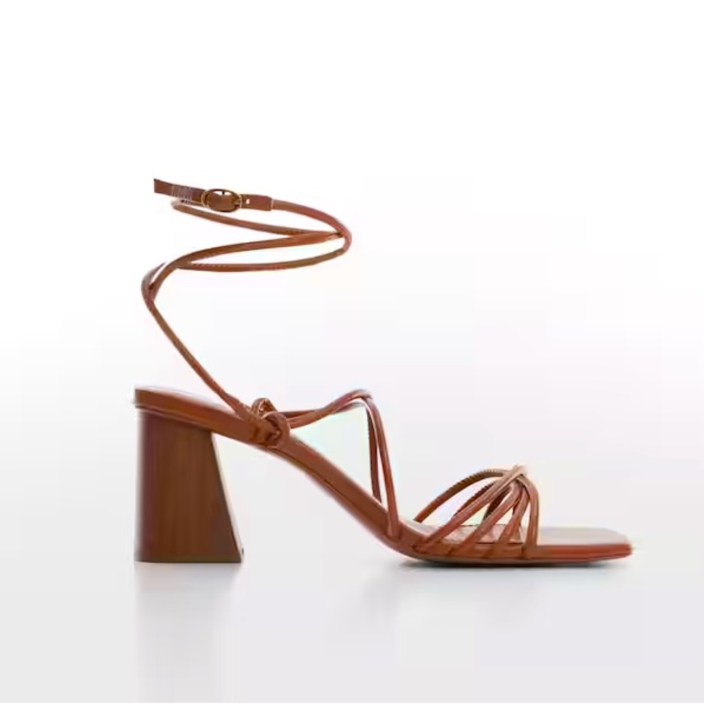Mango strappy block heel sandals